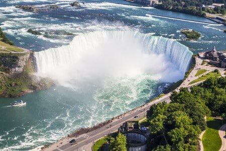 Les chutes du Niagara vues du ciel